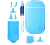 UKCOCO Bolígrafo LED para Puntear Gemas, Suministros para Dibujar Gemas, Plástico Azul, Ligero y Compacto, No se Rompe Fácilmente, para DIY y Trabajos de Diamond Drawing