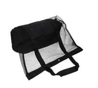 UKCOCO Bolsa de Malla Ligera para Playa y Picnic, Negra, de Nylon | Transpirable Secado Rápido, Adecuado para Chanclas y Equipo de Baño, Salidas al Lago y Vacaciones