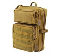 UKCOCO Bolsa de Portátil Botiquín Compacto y Resistente para Acampar y con Cierre de y Gran Capacidad Accesorio Práctico para Emergencias y Tratamientos Rápidos Color Marrón con Correa