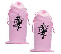 UKCOCO Bolsa de Satén para Zapatos de Ballet, Organizador Portátil y Reutilizable, 2 Piezas, Tamaño 13x27 Cm, Adecuado para Transportar Zapatillas de Ballet