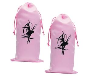 UKCOCO Bolsa de Satén para Zapatos de Ballet, Organizador Portátil y Reutilizable, 2 Piezas, Tamaño 13x27 Cm, Adecuado para Transportar Zapatillas de Ballet