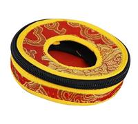 UKCOCO Bolsa para Platillos Tingsha de Meditación Mediana 8,5 Cm, Funda Artesanal de Poliéster Patrón Nepalí, Estuche Protector Portátil para Campanas de Percusión Manual Color Aleatorio