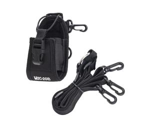 UKCOCO Bolsa Porta Radio Modelo 20b de Nailon, Ajustable y Resistente | Protege Interfono y Teléfono, para Ciclismo y Actividades al Aire Libre, Color Negro