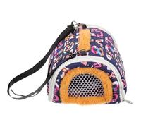 UKCOCO Bolsa Portátil Transpirable para Hámster y Conejillos De Indias, Transportín Pequeño De Tela Malla Azul Letras, para Viaje y Transporte De Mascotas Pequeñas, Adecuado para Erizos y Cobayas