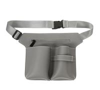 UKCOCO Bolsa Profesional para Tijeras De Peluquero Cinturón Ajustable Talla Única Gris Riñonera para Estilistas Hombres y Mujeres Uso Salones y Barberías