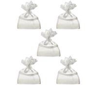 UKCOCO Bolsas para Joyas Cordón 5 Piezas, Bolsas de Almacenamiento Portátiles de Tela Diseño de Borde de Encaje, Tamaño Pequeño Ideales para Guardar Anillos, Pulseras y Pendientes