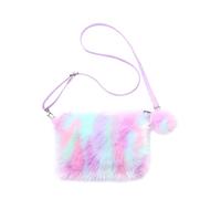 UKCOCO Bolso Bandolera de Felpa para Mujer Bolso de Hombro Informal Tie-Dye para Salidas y Accesorio Esencial