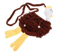 UKCOCO Bolso Bandolera de Ganchillo para Niñas y Niños Diseño de Animal a Mano Pequeño para Celular Accesorio Kawaii para y