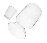 UKCOCO Botella de Vidrio Cloche Transparente para Almacenamiento de Cerillas Diseño Artesanal Soplado Decoración Multifuncional para Hogar y Regalos
