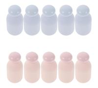 UKCOCO Botellas Exprimibles para Viaje 10 Piezas 100 Ml, Botellas de Plástico Flexibles Tapa Abatible, Set 5 Rosa y 5 Azul, Envases Rellenables para Champú, Loción y Gel de Baño,