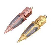 UKCOCO Botellas Tubos Creativos en Forma de Rábano de Plástico Abs Dorado de Brillo Labial Vacías Pack de 2 Unidades para Maquillaje Ideales para Viajes