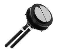 UKCOCO Botón De Inodoro De Doble Descarga Abs Resistente, Pulsador 48×57 Mm Negro para Tanque De Agua, Repuesto 2 Piezas para Reparación De WC Antiguo
