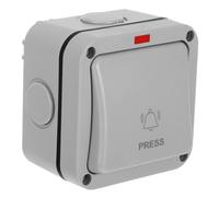 UKCOCO Botón Pulsador para Puerta Exterior Interruptor de Pared para Apertura de Garaje y Control de Resistente la Instalación Visible para Sistemas de Timbre y Puertas