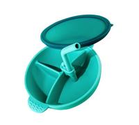 UKCOCO Bowl para Niña con Pajita y Ventosa Antideslizante Plato Infantil Dividido para Entrenamiento de Alimentación Vajilla Práctica para Comida de Niña Color Verde