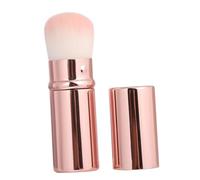 UKCOCO Brocha de Maquillaje para Mujer Mini Retráctil Pelo Sintético Suave y Color Rosa Herramienta Multiusos para Colorete Base y Polvos Sueltos Adecuado para Maquillaje Diario y