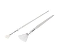 UKCOCO Brochas para Facial 2 Piezas Brocha Abanico de Madera Herramienta de para Cuidado Cerdas para Aplicar Práctica y de Limpiar