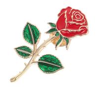 UKCOCO Broche de Aleación Esmalte de Rosa Pin Floral Decorativo para Mujer Accesorio Versátil para Vestido de Cóctel Traje y Ocasiones Obsequios Joyería Elegante para San Valentín