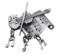 UKCOCO Broche de Guitarra Vintage Metálico Decorativo para Ropa de Mujer Accesorio Musical Adecuado para Bufandas y Sombreros Estilo Retro Elegante