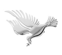 UKCOCO Broche de Paloma de Metal Plateado para Mujer, Pin de Solapa Voladora Multifuncional, Accesorio Ligero para Ropa y Bodas, Broche Cierre Seguro Adecuado para Fiestas y Uso Diario