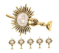 UKCOCO Broche de Solapa Cruz para Comunión 6 Piezas de Aleación de Zinc, Pin Religioso Católico Pequeño para Hombre, Accesorio de Ceremonia y Ropa, Obsequio Espiritual de Comunión
