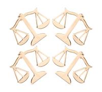 UKCOCO Broche de Solapa de Justicia para Hombre 4 Piezas Diseño Metálico Dorado Accesorio de Vestir para Abogados y Graduados Alfiler de Cuello Formal para Trajes y Camisas