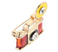 UKCOCO Broche Esmaltado de Aleación Diseño de Cámara Retro Pin Divertido para Chaquetas y Bolsos Distintivo Vintage Pedrería para Fotógrafos y Amantes de la Fotografía Accesorio