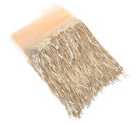 UKCOCO Bufanda de Cadera para Danza del Vientre Flecos de 20 Cm, Lentejuelas Brillantes, Color Beige 5, 10 Yardas, Accesorio para Vestido de Baile y Disfraces de Danza Egipcia