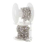 UKCOCO Cadena de Perlas de Aleación para Diy, No se Deforma, Fácil de Cortar, Adecuado para Hacer Collares, Pulseras y Manualidades