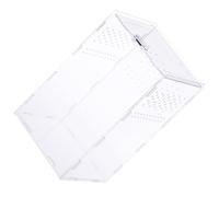 UKCOCO Caja de Alimentación para Reptiles de Acrílico Transparente 15X15X25 CM Orificio Transpirable Nido Desmontable y Suministros para Terrarios de Insectos y Anfibios