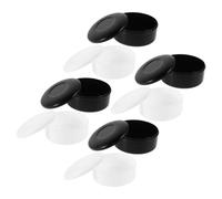 UKCOCO Caja De Almacenamiento para 4 Pares De Piezas De Ajedrez Go: Contenedor De Piezas De Ajedrez En Blanco Y Negro - Estuche Portátil De Plástico Organizador para Juego De Mesa Go