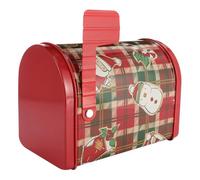 UKCOCO Caja de Lata Creativa para Obsequio Caja de Hojalata de Almacenamiento de Dulces de Navidad de Galletas Metálica