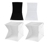 UKCOCO Caja de Luz Fotográfica Portátil 30 CM con Luces LED 2 Barras de Luz Fondos Negro y Blanco Kit para Fotografía de Joyas Accesorios y Objetos Pequeños Adecuado para Estudio y