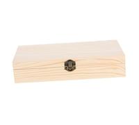 UKCOCO Caja De Madera Para Recuerdos Con Tapa Abatible y Cierre Para Guardar Tarjetas De Recetas Joyas y Baratijas Organizador Rectangular