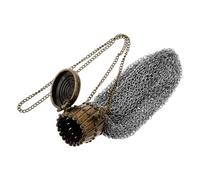 UKCOCO Caja De Monedas De Malla con Tapa Giratoria Monedero De Acero Inoxidable Clásico para Coleccionistas para Decoración Vintage o Fotos De Escenario Histórico