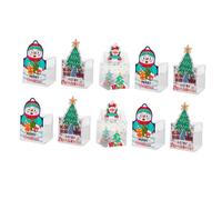 UKCOCO Caja de Obsequio Navideña para Manzanas 10 Unidades Contenedor de Manzanas Navideñas Diseño de Navidad Caja de Almacenamiento para Fiestas Galletas y Dulces Material PET