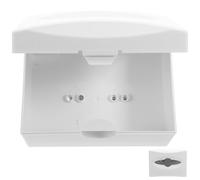 UKCOCO Caja de Pañuelos Blanca para Sillón 45Mm Soporte Rectangular de Plástico Multiusos Fijación a Postes Dispensador Protector para Clínicas Hospitales y Uso en Consultorios