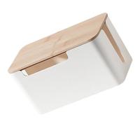 UKCOCO Caja Organizadora de Cables Pequeña de Madera con Tapa Resistente y Práctica para Hogar y Oficina Organizador de Cables y Almacenamiento Enredos para Enchufes y Routers