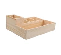 UKCOCO Caja Organizadora de Madera Diseño Minimalista para Almacenamiento Versátil con Múltiples Compartimentos y Funcionalidad Práctica en Dormitorio y Sala de Estar