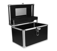 UKCOCO Caja Organizadora de Maquillaje Negra con Cierre de Seguridad Gran Capacidad para Almacenamiento Cosméticos Maletín Versátil para Tocador y Viaje para Uso Profesional y Doméstico