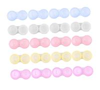 UKCOCO Caja para Lentes De Contacto Doble Marco 10 Unidades Plástico Resistente Azul Transparente Estuche Hermético Portátil para Viajes Uso Diario Protección Ocular