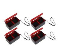 UKCOCO Caja Porta Cebos de Pesca Doble Capa Mediana 4 Piezas, Contenedor Aislante para Gusanos con Tapa Anti Fugas y Oxigenación Integrada, Organizador para Almacenamiento y Transporte