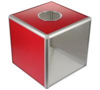 UKCOCO Caja Transparente para Sorteos y Donaciones Urna Electoral Cúbica con Borde de Aluminio Accesorio para Reuniones y Eventos Diseño Seguro y Color Varios estilos