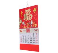 UKCOCO Calendario de Pared Año del Caballo Decorativo con Motivo Lunar y Doble Uso para Oficina y Hogar Año Chino