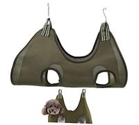 UKCOCO Cama Hamaca Colgante para Gatos y Perros, Suspendida para Higiene y Belleza, Material Transpirable, Tamaño Adaptable, Color Verde Militar, Uso Interior y Exterior, Mascotas Pequeñas y Medianas