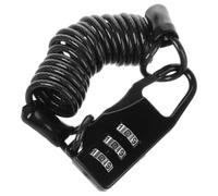 UKCOCO Candado para Casco de Motocicleta Cerradura de Seguridad para Casco de Scooter Negro Aleación de Zinc PVC y Acero Fijación Compacta y Ligera