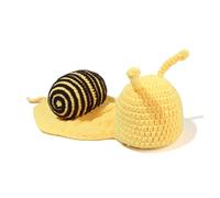UKCOCO Caracol de Lana para Conjunto de Accesorios Fotográficos Gorro de Punto para Sesión de Cien Días de Lana