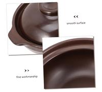 UKCOCO Cazuela De Barro Pequeña Tapa, Olla Para Cocinar Fideos De Arroz, Barro Cerámico Resistente Al Calor, Adecuada Para Arroz, Estofado y Cocina Casera