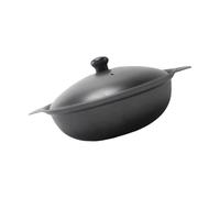 UKCOCO Cazuela de Hierro Fundido con Tapa para Arroz y Pollo, Olla de Barro Resistente para Hoteles y Restaurantes, 1 Pieza Funcional