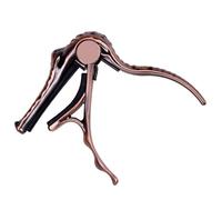 UKCOCO Cejilla Metálica para Guitarra Acústica y Eléctrica, Color Rojo Cobre Antiguo, Accesorio Portátil para Afinar Guitarras, Clip Profesional para Ukelele, Ajuste Rápido y Resistente