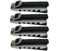 UKCOCO Cejilla para Guitarra Profesional de 4 Piezas en Color Negro, Resistente al Desgaste Liberación Rápida, Material de Hierro y Tela Tejida para Guitarras Acústicas y Eléctricas